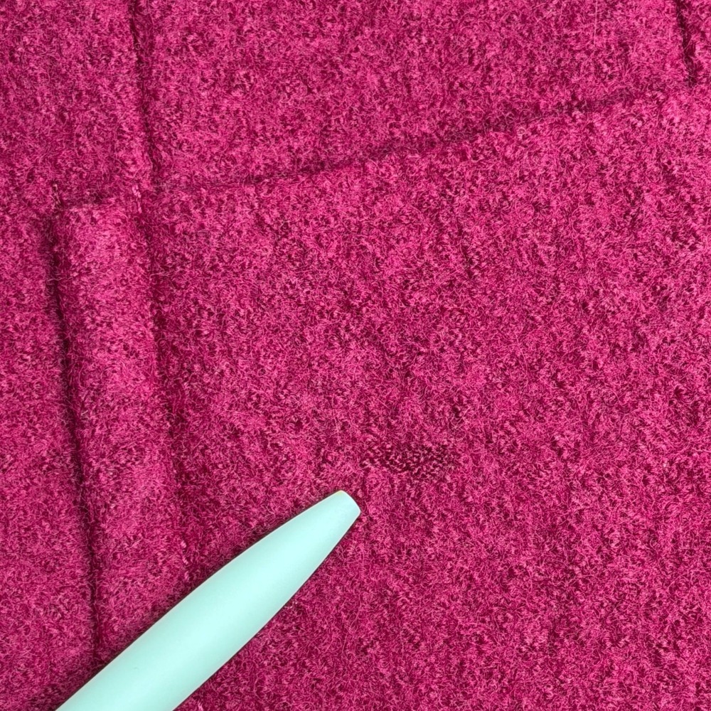Talbots Magenta Wool Blend Double Breasted Pea Coat Boucle Womens Petite Size 8P - Picture 12 of 12